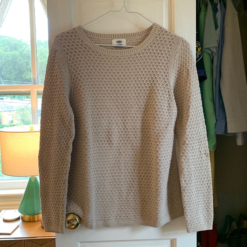 Tan honeycomb sweater by Old Navy